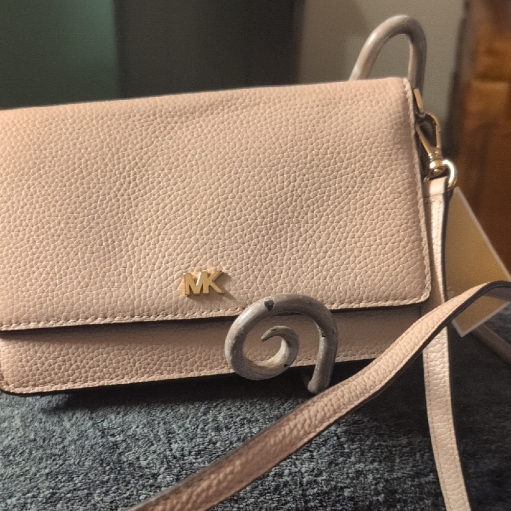 MK Pink Leather Crossbody